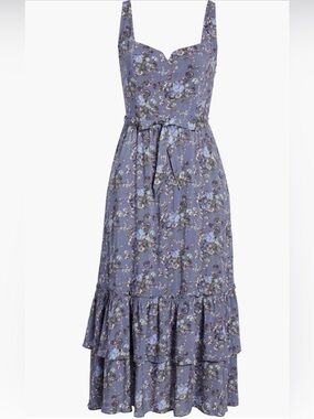 PAIGE Michelada Floral Print Midi Dress